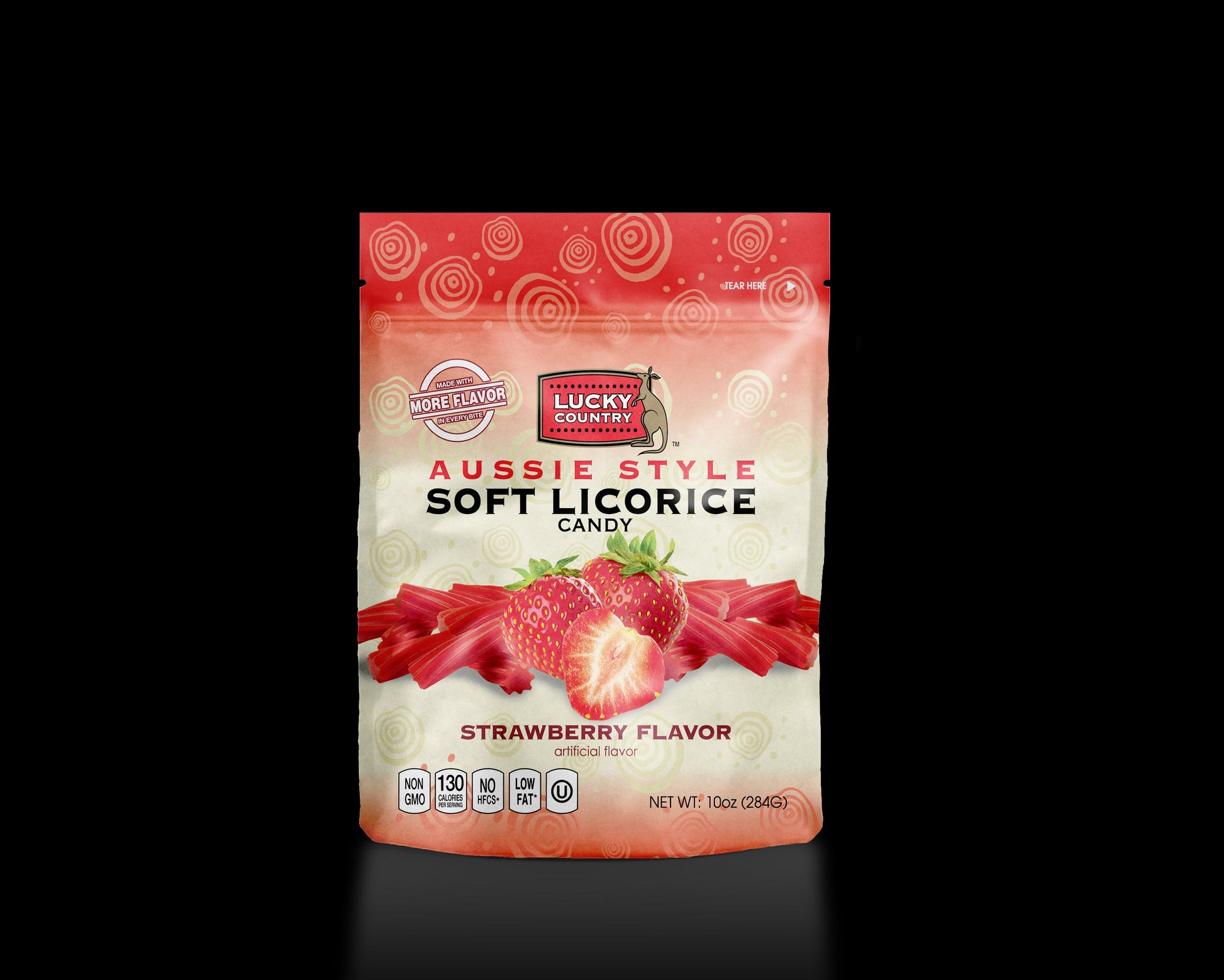 Lucky Country Lucky Country Fresh Strawberry Licorice!; 10 Ounce; 8 Per Case - High Mart Wholesale