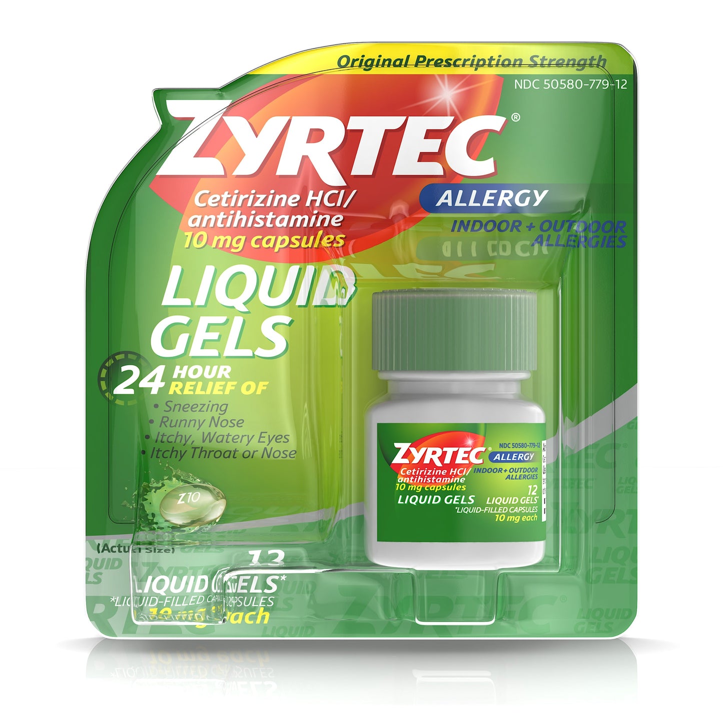 Zyrtec 24 Hour Allergy Liquigels 10; 12 Count; 4 Per Box; 6 Per Case