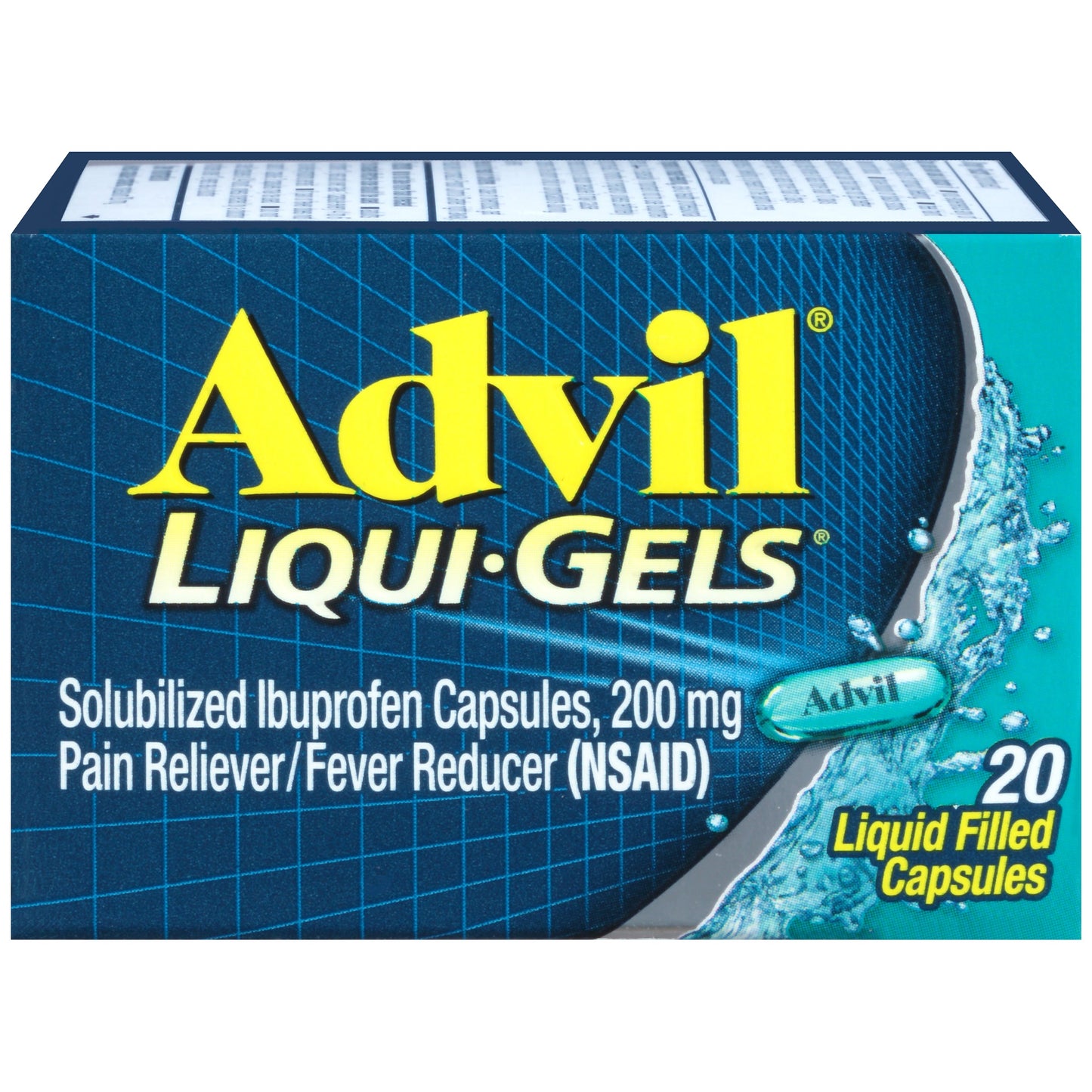 Advil Liquid Gel 20'S; 20 Each; 6 Per Box; 12 Per Case