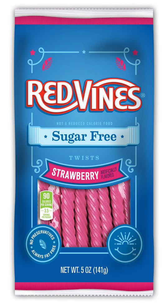 Red Vines Sugar Free Strawberry Twists; 5 Ounces; 12 Per Case - High Mart Wholesale