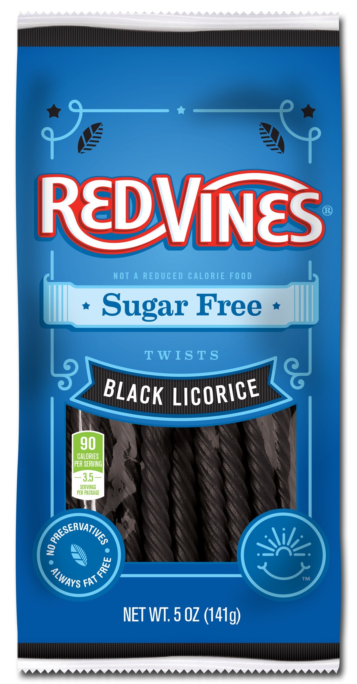 Red Vines Sugar Free Black Licorice Twists; 5 Ounces; 12 Per Case - High Mart Wholesale