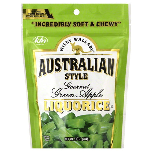 Wiley Wallaby Green Apple Liquorice 10 Oz; 10 Ounces; 10 Per Case