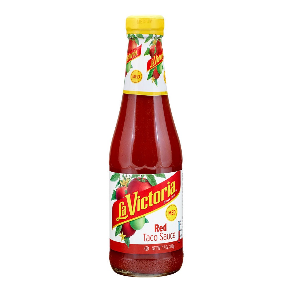 La Victoria Sauce Red Taco Medium Retail; 12 Ounces; 12 Per Case - High Mart Wholesale