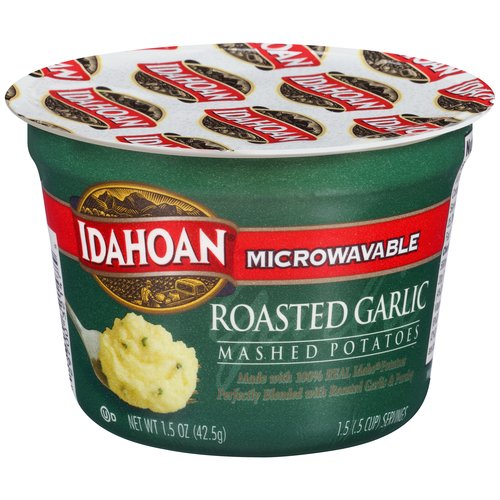 Idahoan Foods Roasted Garlic Mashed Potato Microwavable Bowl; 1.5 Ounces; 10 Per Case