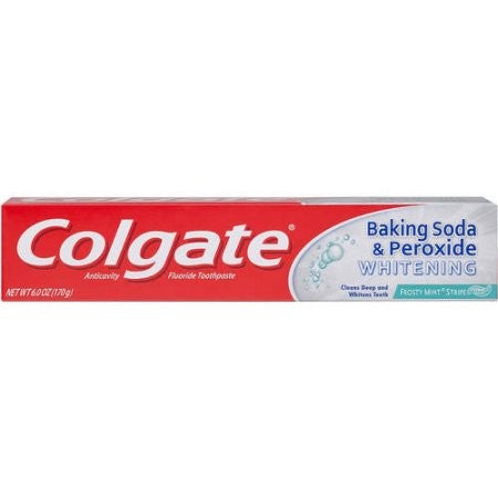 Colgate Baking Soda & Peroxide Whitening Frosty Mint Stripe Toothpaste; 6 Ounces; 6 Per Box; 4 Per Case