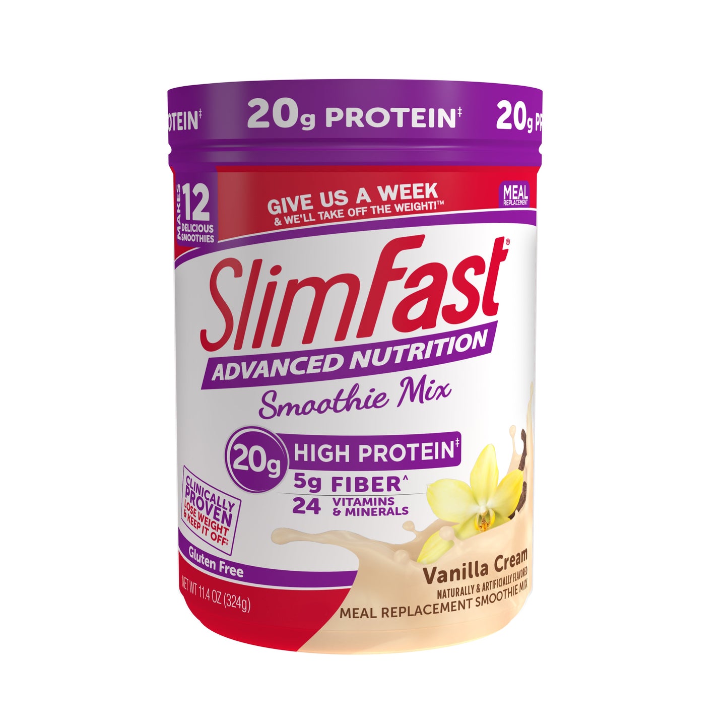 Slimfast Advanced Nutrition French Vanilla Smoothie Mix; 11.4 Ounces; 2 Per Case