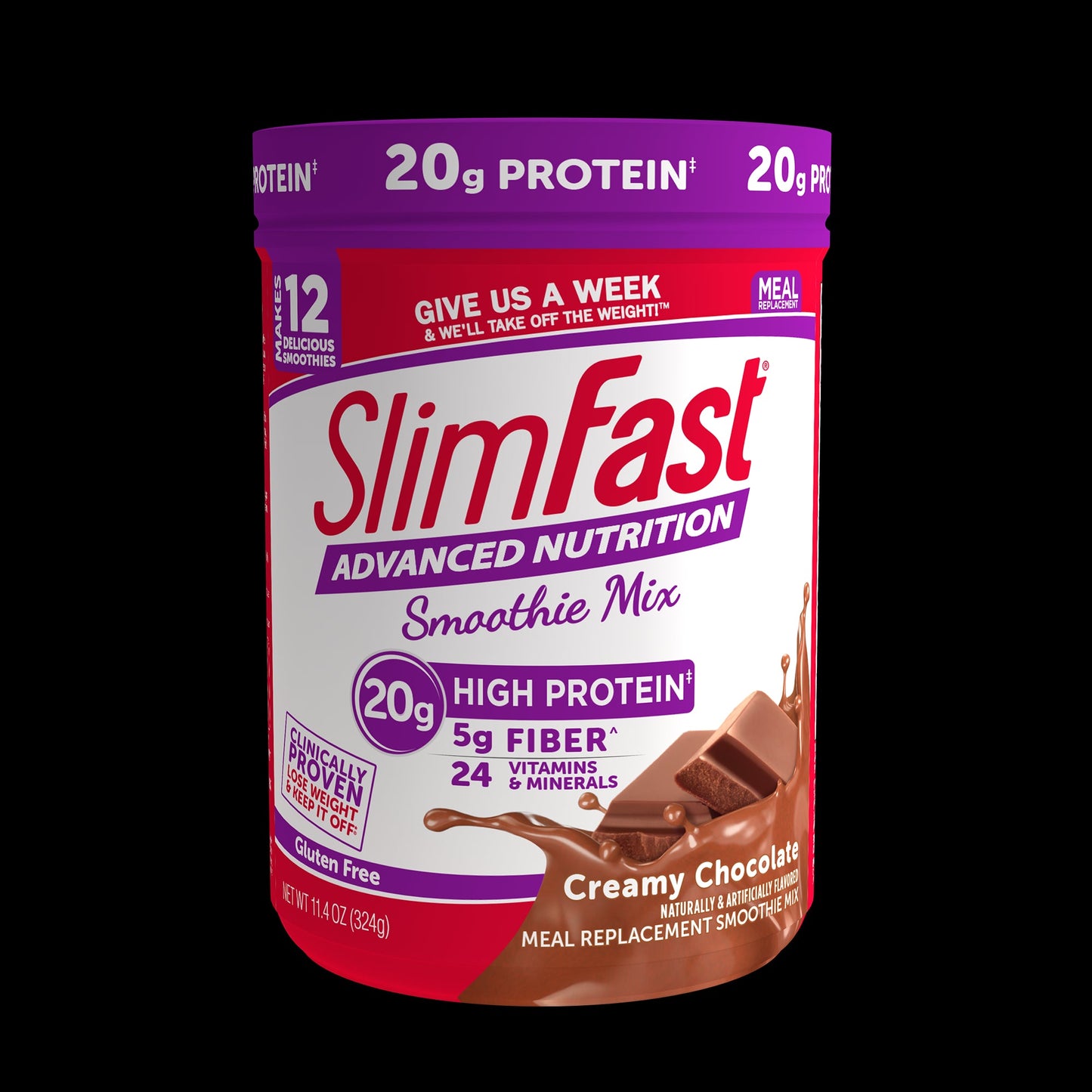 Slimfast Advanced Nutrition Creamy Milk Chocolate Smoothie Mix; 11.4 Ounces; 2 Per Case