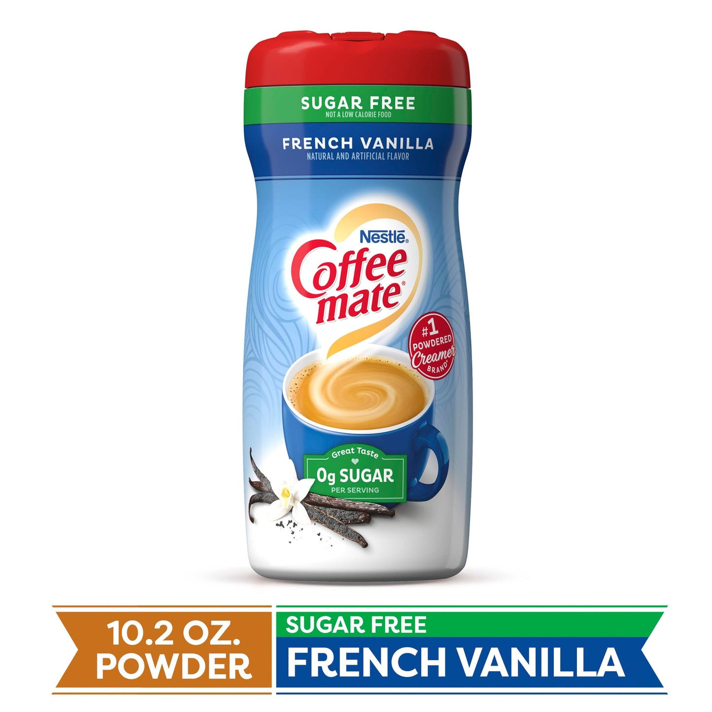 Coffee-Mate Sugar Free French Vanilla Powder Creamer; 10.2 Ounces; 6 Per Case - High Mart Wholesale