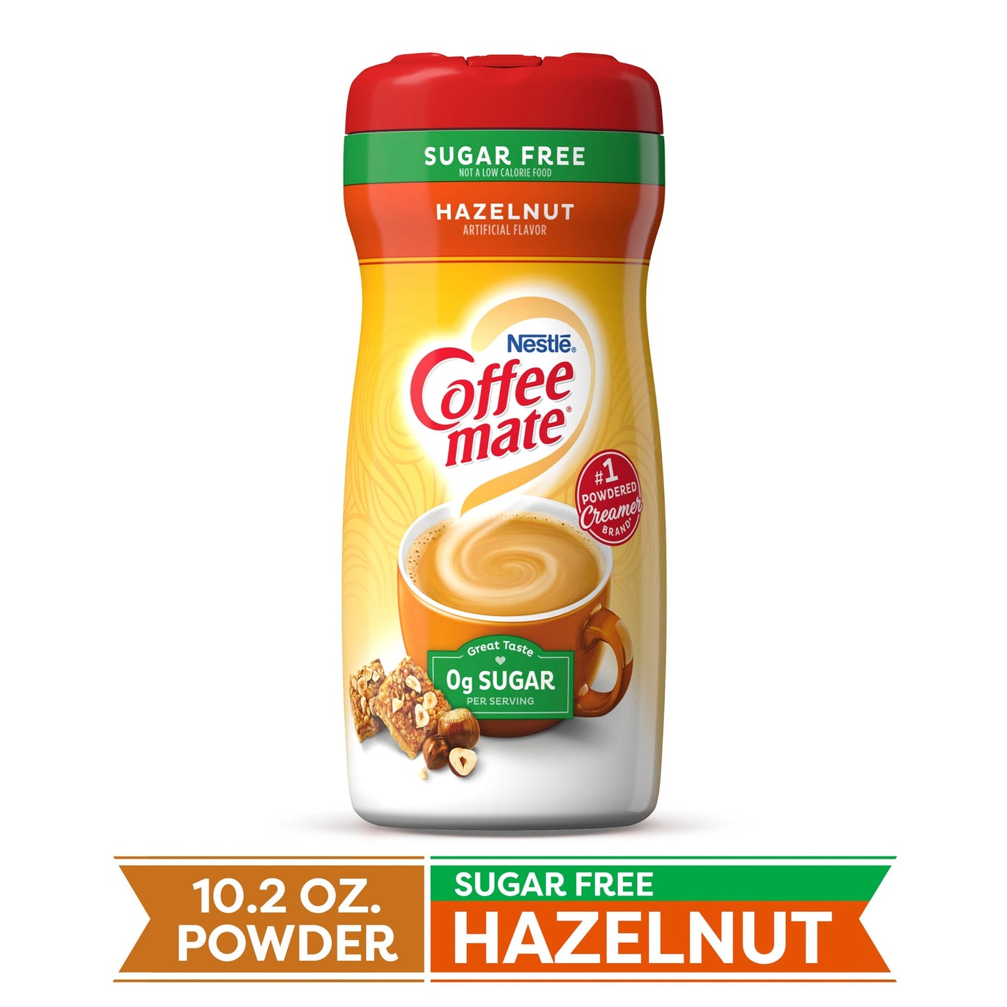 Coffee-Mate Sugar Free Hazelnut Powder Creamer; 10.2 Ounces; 6 Per Case - High Mart Wholesale