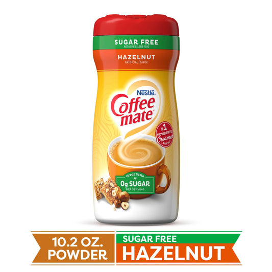 Coffee-Mate Sugar Free Hazelnut Powder Creamer; 10.2 Ounces; 6 Per Case - High Mart Wholesale