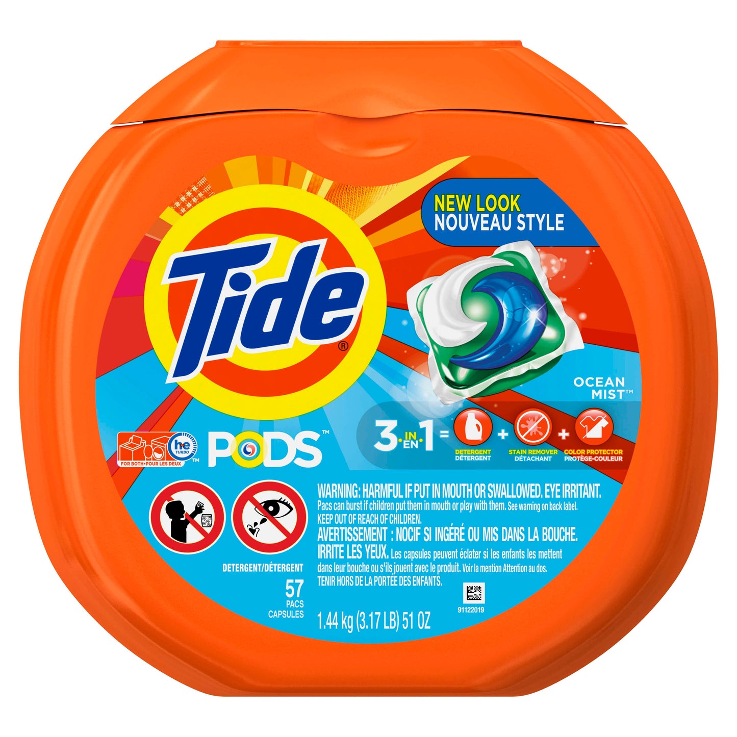 Tide Tide Liquid Pods Ocean Mist; 3.17 Pounds; 4 Per Case