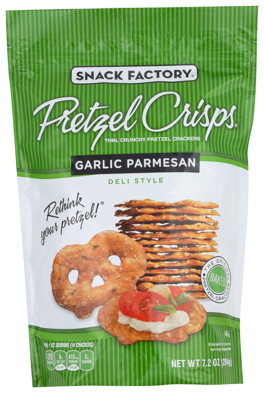 Pretzel Crisps Garlic Parmesan; 7.2 Ounce; 12 Per Case - High Mart Wholesale