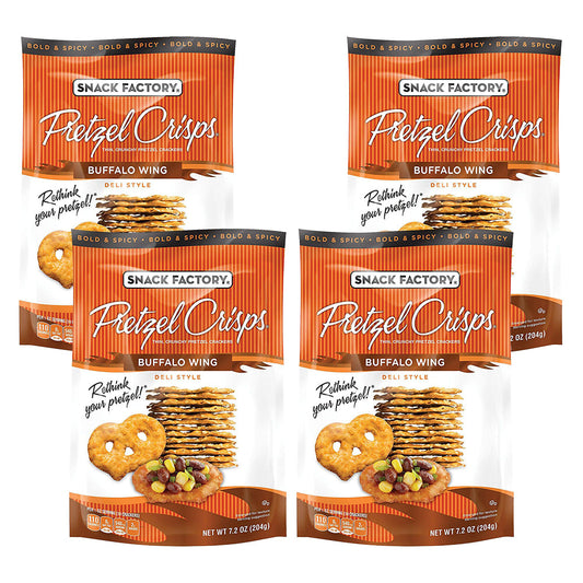 Snack Factory Pretzel Crisps Buffalo Wing; 7.2 Ounce; 12 Per Case - High Mart Wholesale