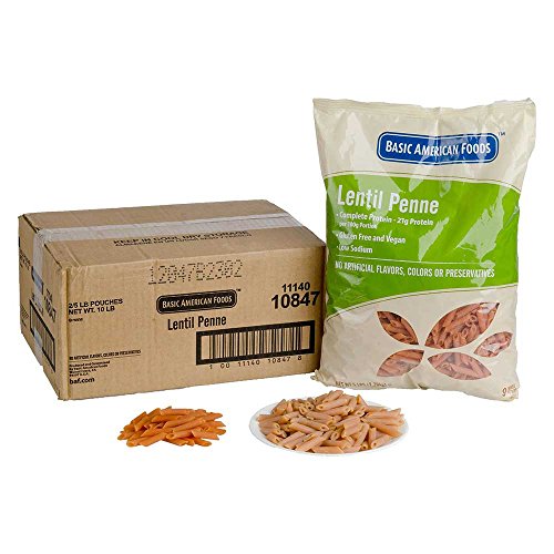 Basic American Foods Lentil Penne Complete Protein; 5 Pounds; 2 Per Case