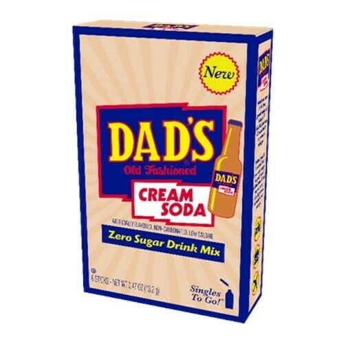 Dad's Old Fashioned Cream Soda Zero Sugar Drink Mix Singles To Go; 6 Count; 12 Per Case - High Mart Wholesale