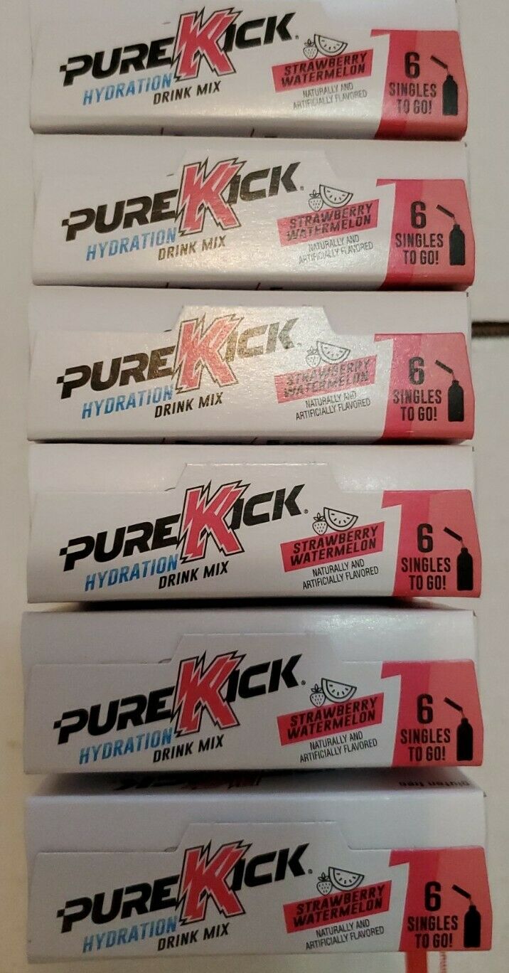 Pure Kick Hydration Drink Mix Strawberry Watermelon Singles To Go; 6 Count; 12 Per Case - High Mart Wholesale