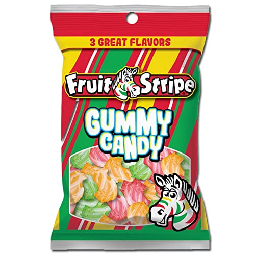 Fruit Stripe Zebra Gummy Candies; 3.25 Ounce; 12 Per Case - High Mart Wholesale