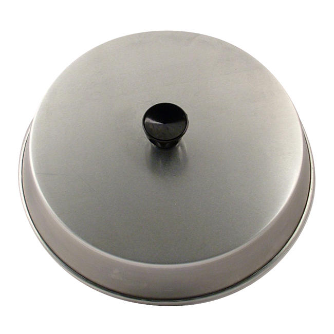 American Metalcraft 10 Inch Inner Diameter Basting Cover 2 Inch Black Bakelite Knob Aluminum Cover; 1 Each - High Mart Wholesale