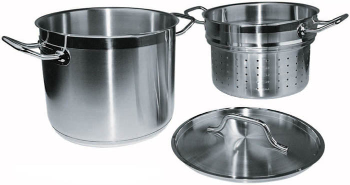 Winco 16 Quart Stainless Steel Steamer; 4 Each; 1 Per Case - High Mart Wholesale