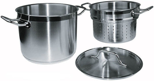 Winco 16 Quart Stainless Steel Steamer; 4 Each; 1 Per Case - High Mart Wholesale