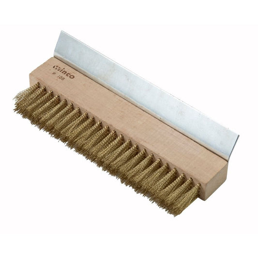 Winco Brass Bristles With Metal Scraper; 12 Each; 1 Per Case - High Mart Wholesale