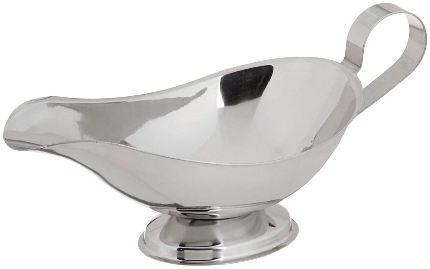 Winco Gravy Boat 8 Ounce Stainless Steel; 12 Each; 1 Per Case - High Mart Wholesale