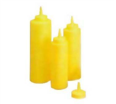 Tablecraft 12 Ounce Yellow Dispenser Squeeze Bottle; 12 Each; 1 Per Case - High Mart Wholesale