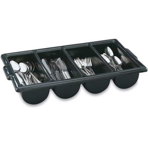 Vollrath Cutlery Box Black Four Compartment; 12 Each; 1 Per Case