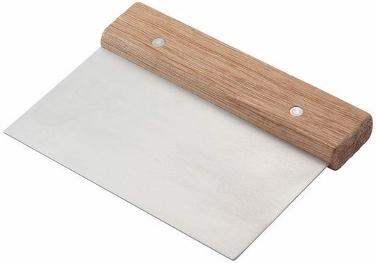 Winco Wood Handle Stainless Steel Blade Sough Scraper; 1 Each - High Mart Wholesale