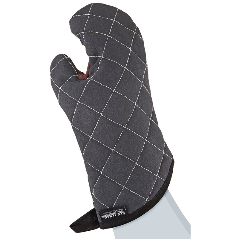 San Jamar Bestguard With Kevlar Webguard 17" Tan Oven Mitt; 1 Pair - High Mart Wholesale