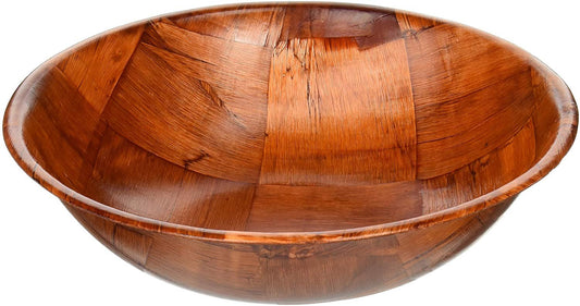 Winco Salad Bowl Woven Wood 10 Inch; 12 Each; 1 Per Case - High Mart Wholesale