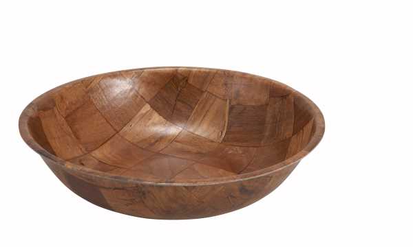 Winco Bowl 14 Inch Woven Wood Salad; 12 Each; 1 Per Case - High Mart Wholesale