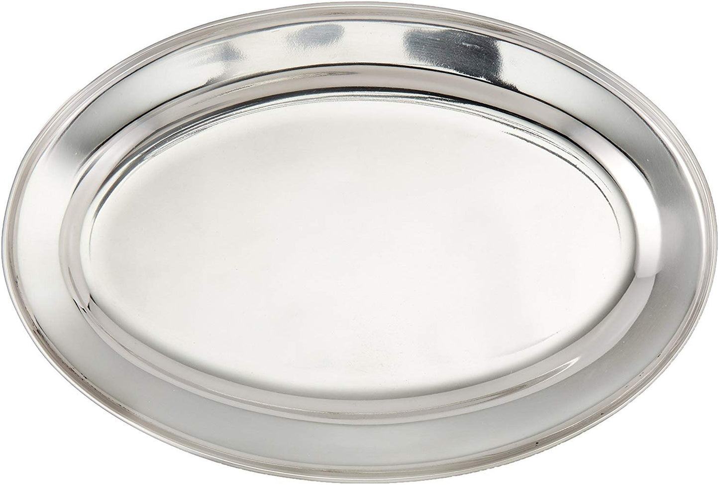 Winco Oval Platter Heavy Stainless Steel 12X8 5/8; 10 Each; 1 Per Case - High Mart Wholesale