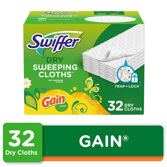 Swiffer Swiffer Dry Cloth Gain Scent; 32 Count; 4 Per Case