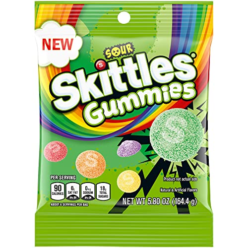 Skittles Gummies Sour Peg Pack; 5.8 Ounces; 12 Per Case