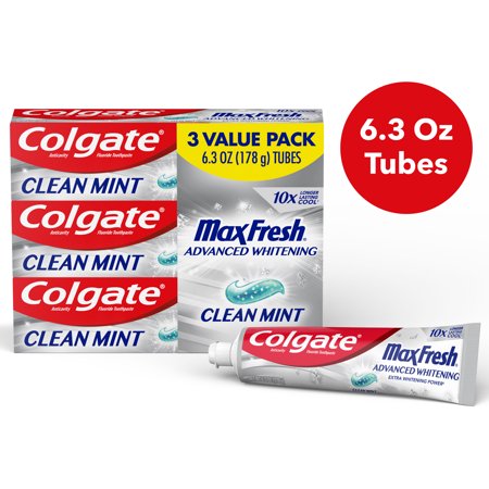 Colgate Max Fresh Toothpaste Advanced Whitening; 18.9 Ounces; 6 Per Case