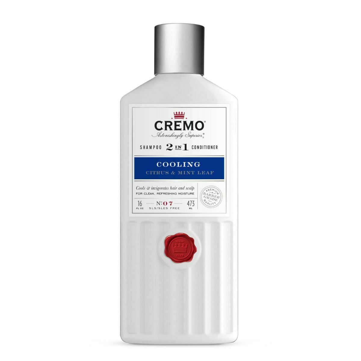 Cremo Shampoo 2-In-1 Cooling Citrus & Mint Leaf; 16 Ounce; 3 Per Box; 4 Per Case - High Mart Wholesale