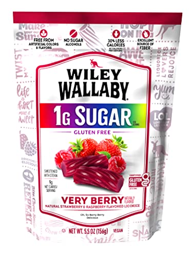Wiley Wallaby Low Sugar Very Berry Licorice; 5.5 Ounces; 8 Per Case