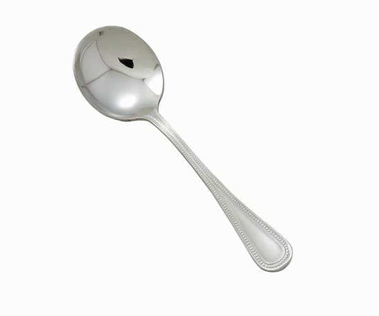 Winco Deluxe Pearl Bouillon Spoon; 1 Dozen - High Mart Wholesale