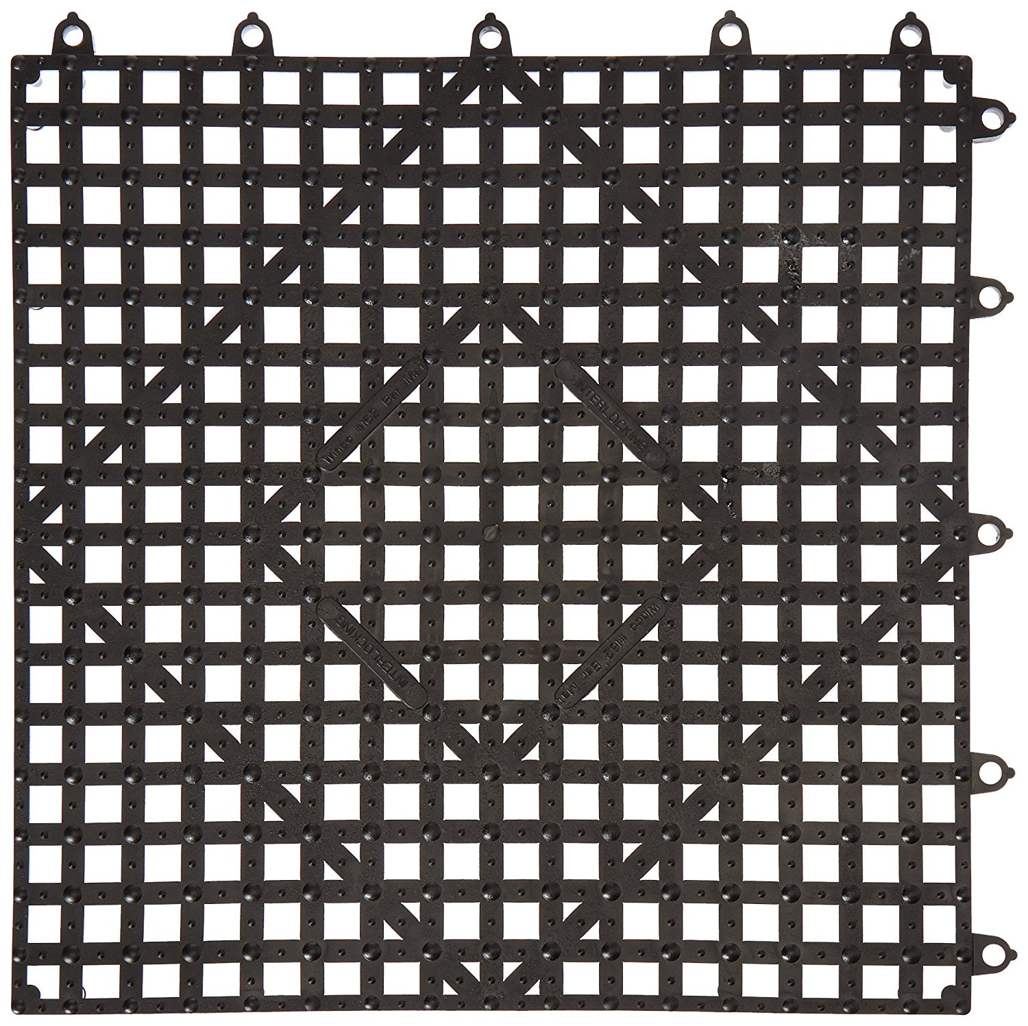 Winco Bar Mat Interlocking 12" X 12" Dark Smoke; 12 Each; 1 Per Case - High Mart Wholesale