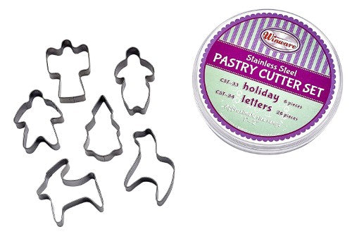 Winco Cookie Cutter Set Holiday 6 Piece Stainless Steel; 12 Each; 1 Per Case - High Mart Wholesale