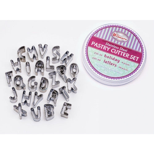 Winco Cookie Cutter Set Letters Stainless Steel; 1 Each; 1 Per Case - High Mart Wholesale