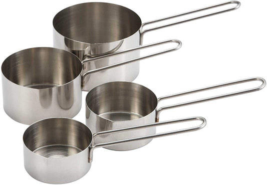 Winco 4 Piece Stainless Steel Measuring Cup Set; 1 Each - High Mart Wholesale