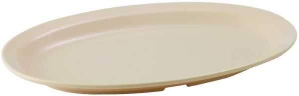 Winco Oval Platter Narrow Rim Tan Melamine; 1 Dozen - High Mart Wholesale