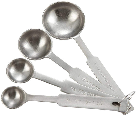 Winco 4 Piece Deluxe Stainless Steel Measuring Spoons; 1 Each - High Mart Wholesale