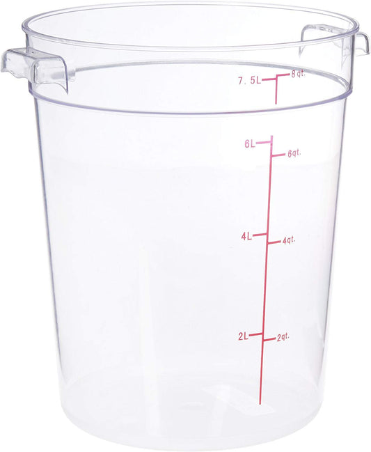 Winco Container Round Storage 8 Quart; 12 Each; 1 Per Case - High Mart Wholesale