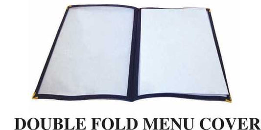 Winco Menu Cover Double Fold Blue; 25 Each; 1 Per Case - High Mart Wholesale