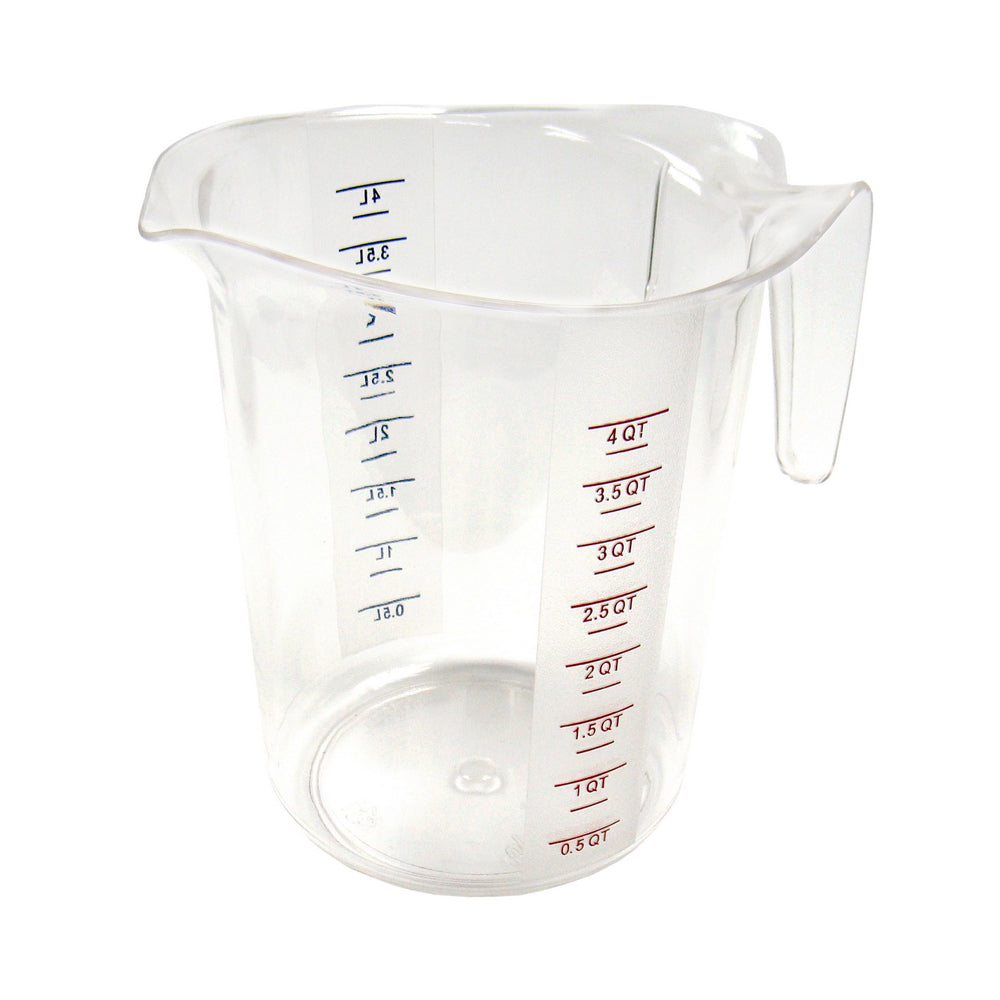 Winco Measuring Cup Polycarbonate 4 Quart; 6 Each; 1 Per Case - High Mart Wholesale