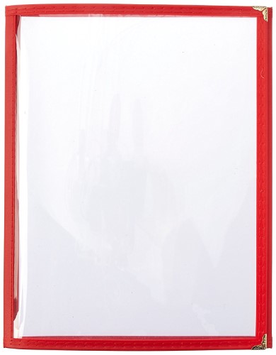 Winco Menu Cover Triple Fold Red; 25 Each; 1 Per Case - High Mart Wholesale