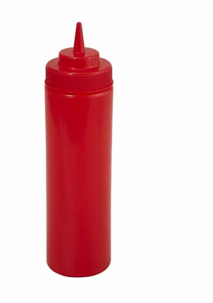 Winco Squeeze Bottle Wide Mouth 12 Ounce Red 6 Pack; 12 Each; 1 Per Case - High Mart Wholesale